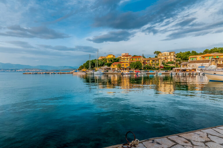 Cava Garnelis Corfu picture of kassiopi village